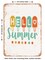 DECORATIVE METAL SIGN - Hello Summer - 8 - Vintage Rusty Look